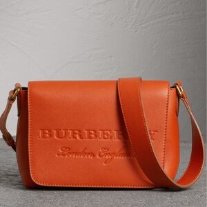 Burberry Orange Leather Crossbody Bag